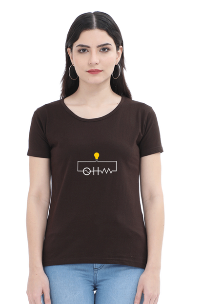 Round Neck Half Sleeve T-Shirt - OHM (Ω)