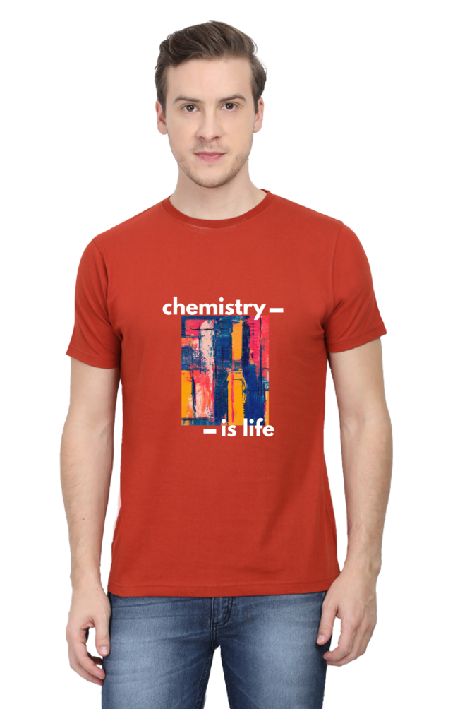 Round Neck Half Sleeve T-Shirt -Chemistry is Life