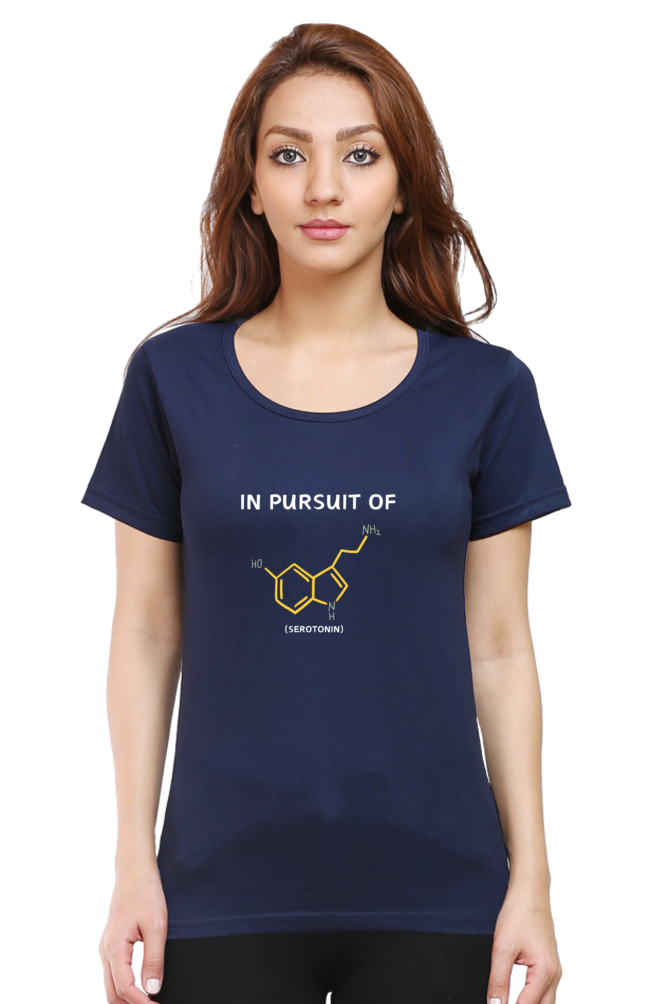 Round Neck Half Sleeve T-Shirt -In Pursuit of Happiness (Serotonin)