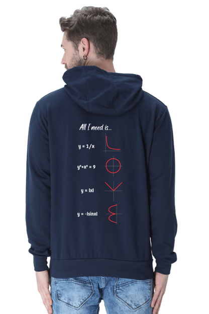 Unisex Hooded SweatShirt Regular Fit - All I Need is Love