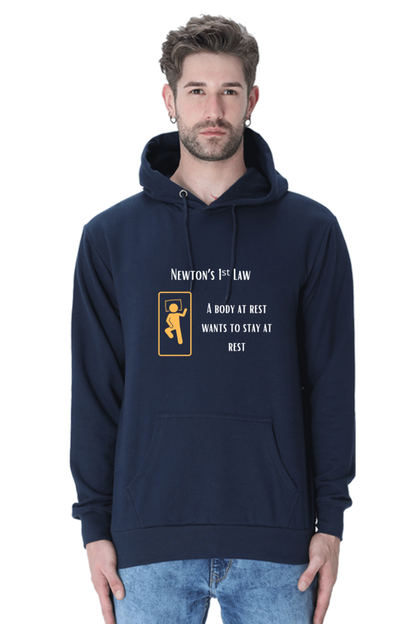 Unisex Hooded SweatShirt Regular Fit - Newton’s First Law, Physics T-Shirt