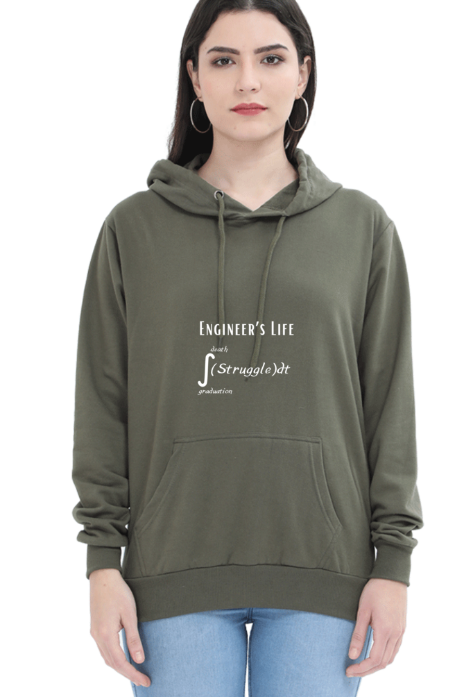 Unisex Hooded SweatShirt - Engineer's Life = Struggle