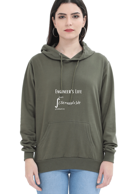 Unisex Hooded SweatShirt - Engineer's Life = Struggle