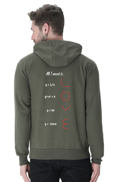 Unisex Hooded SweatShirt Regular Fit - All I Need is Love