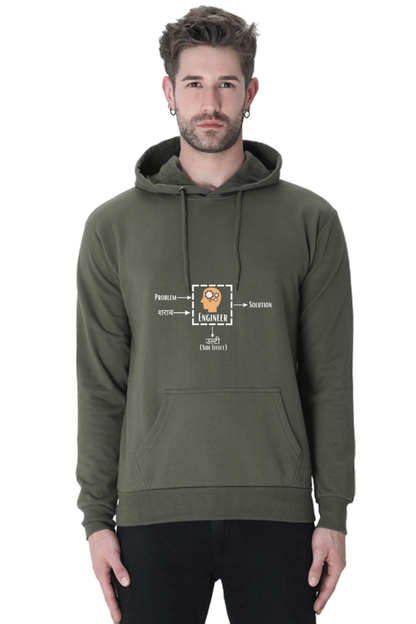 Unisex Hooded SweatShirt - Problem + Engineer = Solution