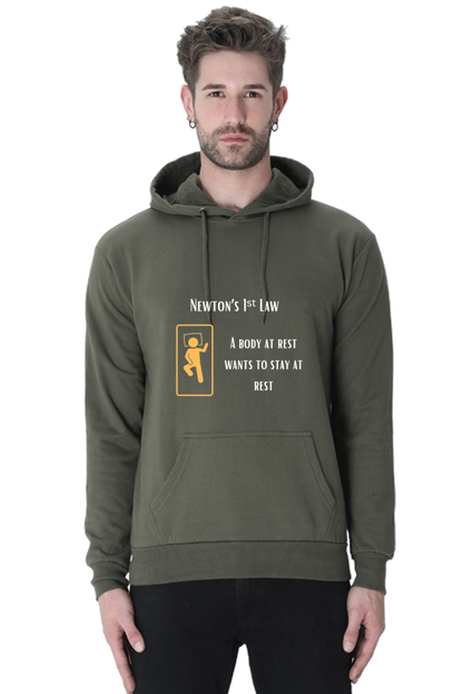 Unisex Hooded SweatShirt Regular Fit - Newton’s First Law, Physics T-Shirt