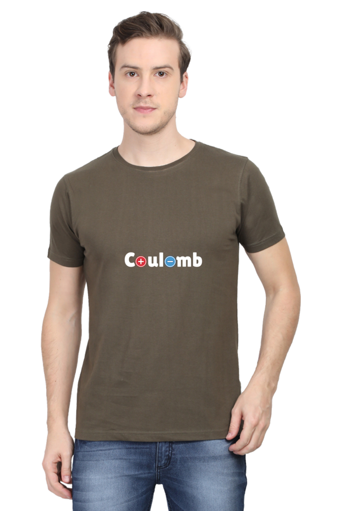 Round Neck Half Sleeve T-Shirt - Coulomb