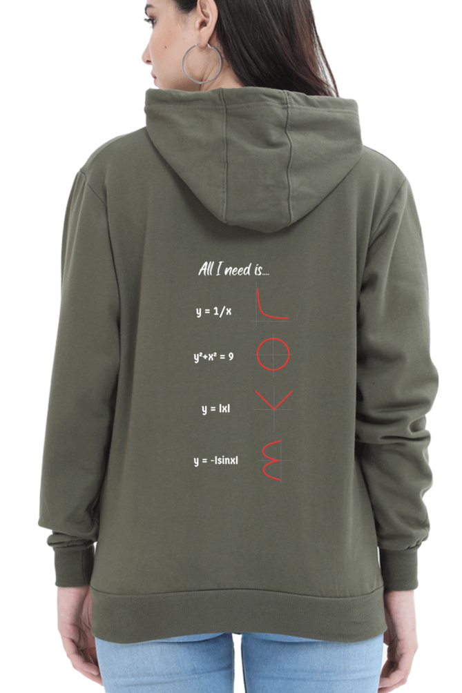 Unisex Hooded SweatShirt Regular Fit - All I Need is Love