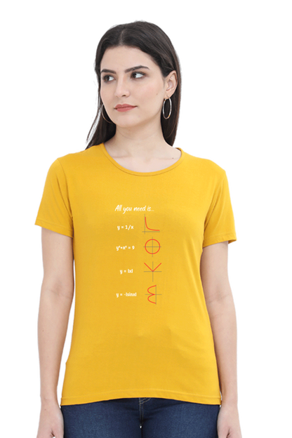 Round Neck Half Sleeve T-Shirt - All You Need is Love