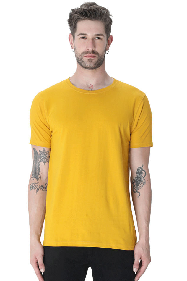 Round Neck Half Sleeve Plain T-Shirt