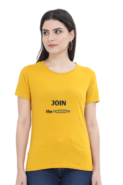 Round Neck Half Sleeve T-Shirt - Join The Resistance