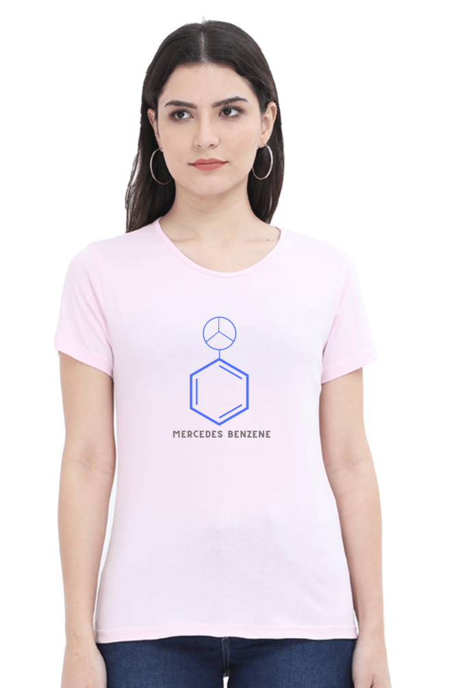 Round Neck Half Sleeve T-Shirt - Mercedes Benzene