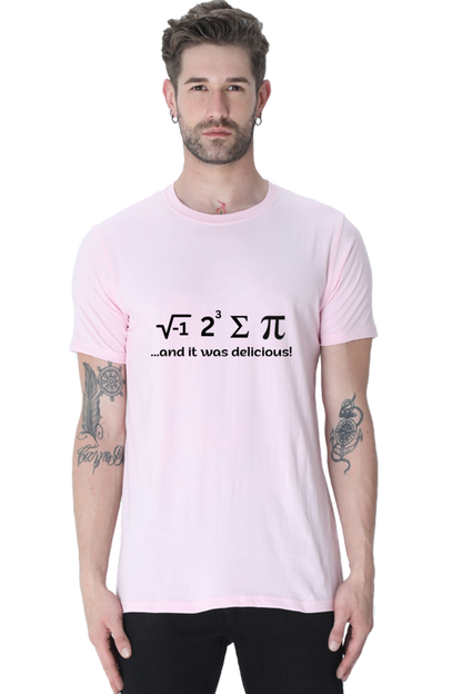 Round Neck Half Sleeve T-Shirt - I ate some pie and it was delicious, Math T-Shirt