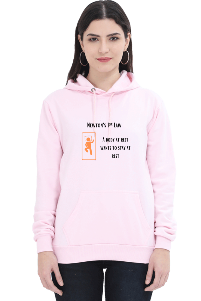 Unisex Hooded SweatShirt Regular Fit - Newton’s First Law, Physics T-Shirt