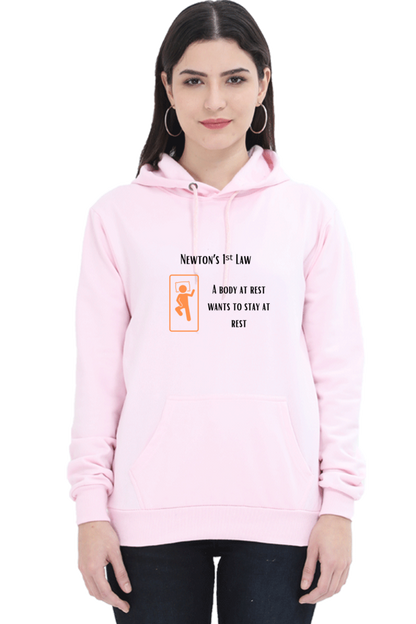 Unisex Hooded SweatShirt Regular Fit - Newton’s First Law, Physics T-Shirt