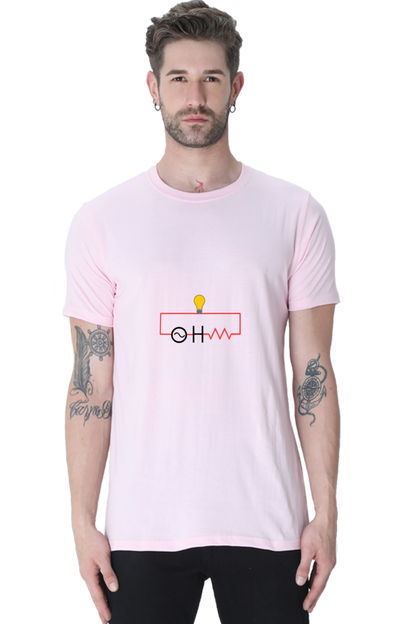 Round Neck Half Sleeve T-Shirt - OHM (Ω)