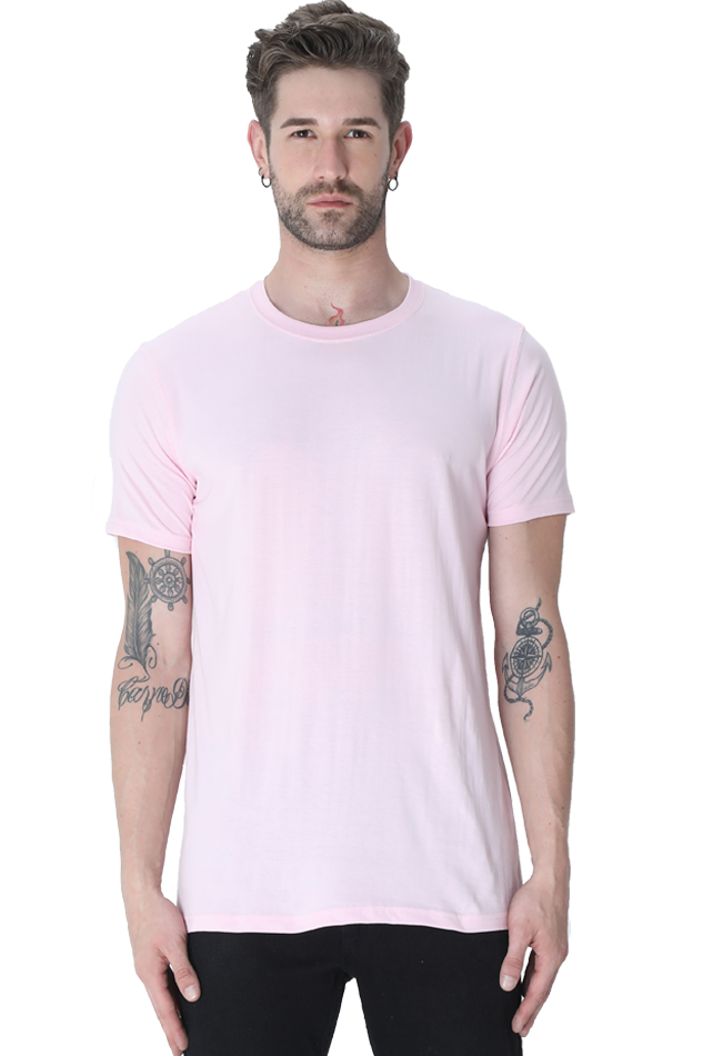 Round Neck Half Sleeve Plain T-Shirt