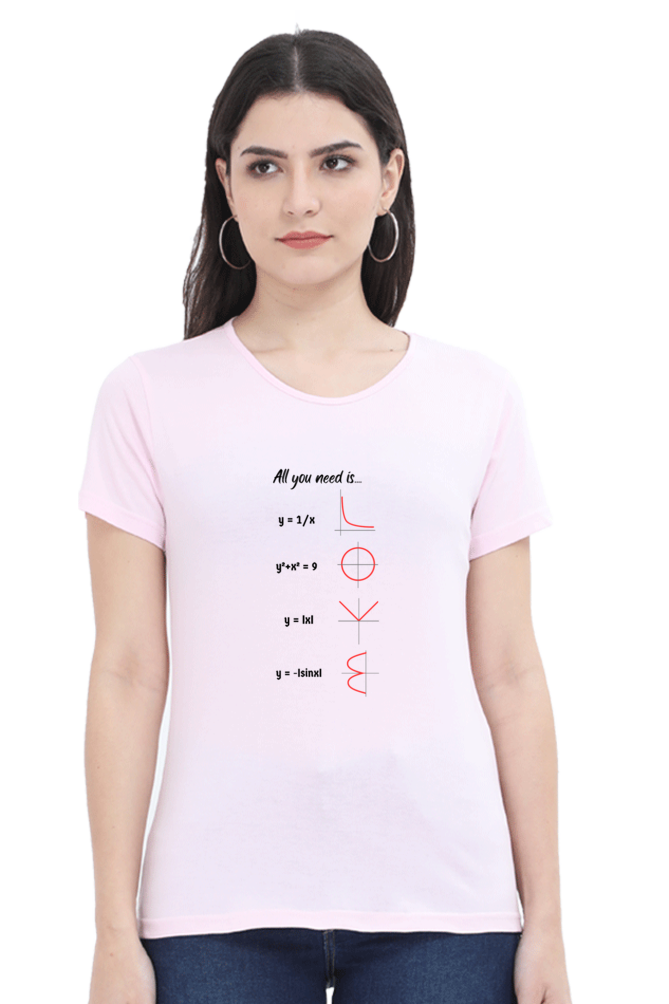 Round Neck Half Sleeve T-Shirt - All You Need is Love