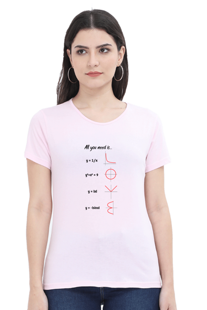 Round Neck Half Sleeve T-Shirt - All You Need is Love
