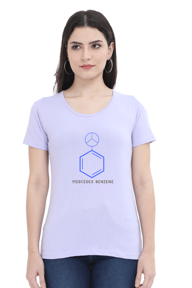 Round Neck Half Sleeve T-Shirt - Mercedes Benzene