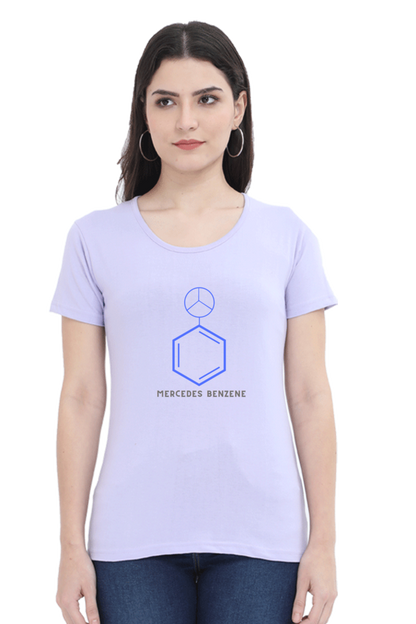 Round Neck Half Sleeve T-Shirt - Mercedes Benzene