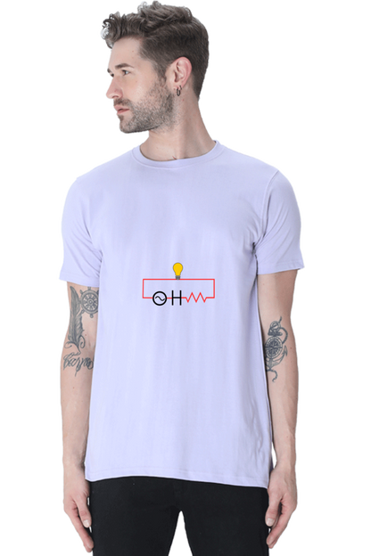Round Neck Half Sleeve T-Shirt - OHM (Ω)