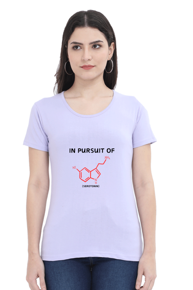 Round Neck Half Sleeve T-Shirt -In Pursuit of Happiness (Serotonin)