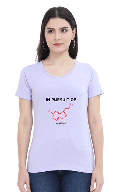 Round Neck Half Sleeve T-Shirt -In Pursuit of Happiness (Serotonin)