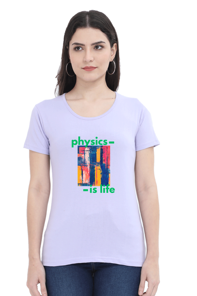 Round Neck Half Sleeve T-Shirt -Physics is Life