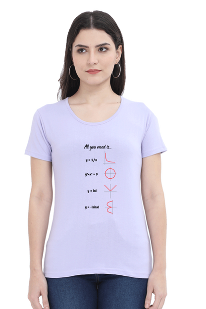 Round Neck Half Sleeve T-Shirt - All You Need is Love
