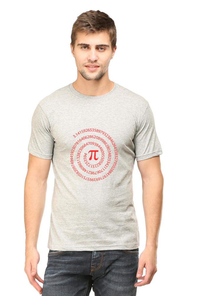 Round Neck Half Sleeve T-Shirt - Pi Number Math T-Shirt