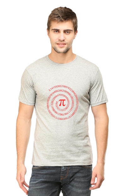 Round Neck Half Sleeve T-Shirt - Pi Number Math T-Shirt