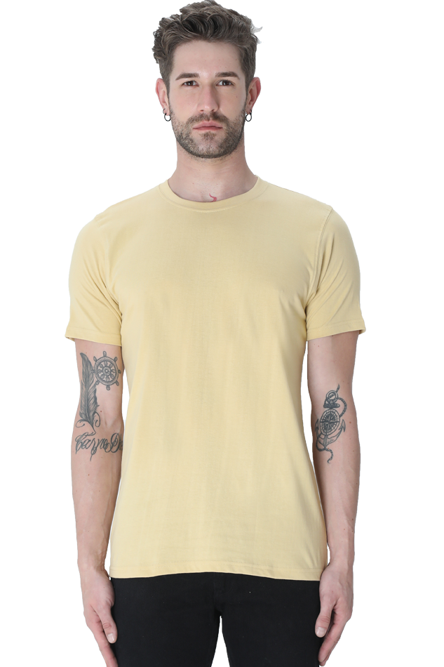 Round Neck Half Sleeve Plain T-Shirt