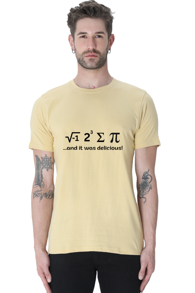 Round Neck Half Sleeve T-Shirt - I ate some pie and it was delicious, Math T-Shirt