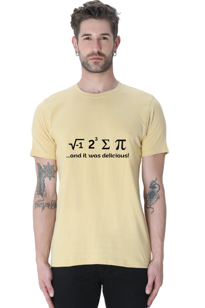 Round Neck Half Sleeve T-Shirt - I ate some pie and it was delicious, Math T-Shirt