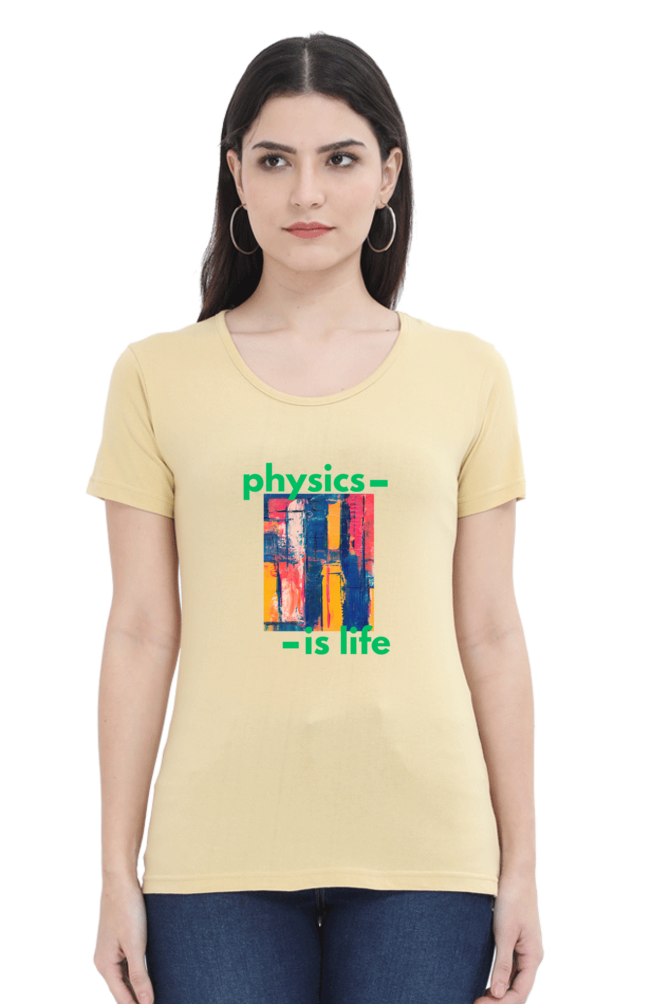 Round Neck Half Sleeve T-Shirt -Physics is Life