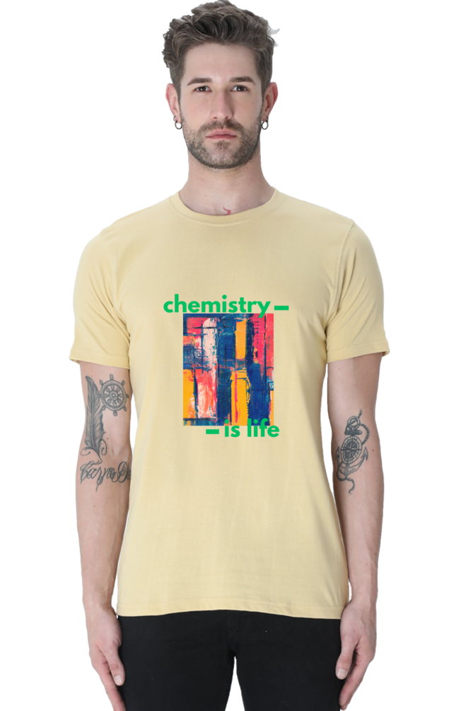 Round Neck Half Sleeve T-Shirt -Chemistry is Life