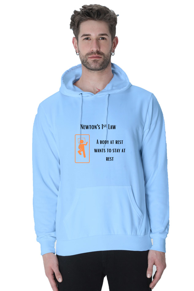 Unisex Hooded SweatShirt Regular Fit - Newton’s First Law, Physics T-Shirt