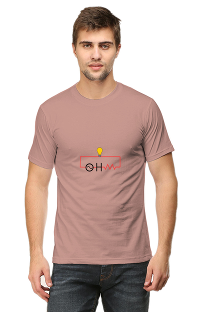 Round Neck Half Sleeve T-Shirt - OHM (Ω)