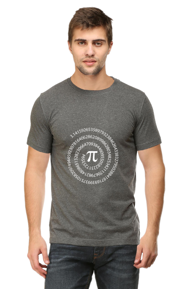 Round Neck Half Sleeve T-Shirt - Pi Number Math T-Shirt