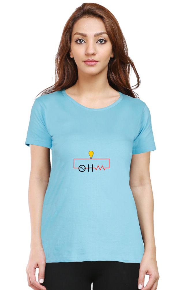 Round Neck Half Sleeve T-Shirt - OHM (Ω)