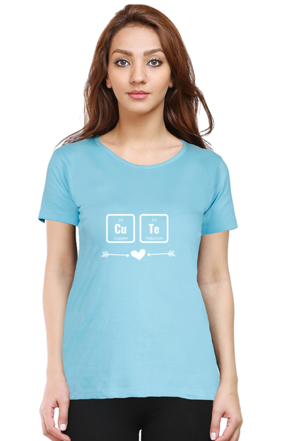 Round Neck Half Sleeve T-Shirt - Periodically Cute