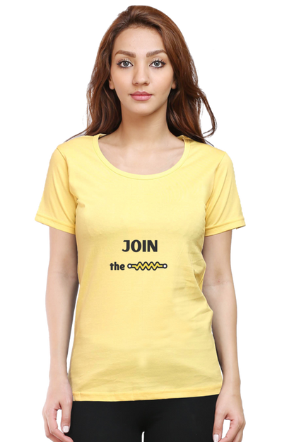 Round Neck Half Sleeve T-Shirt - Join The Resistance