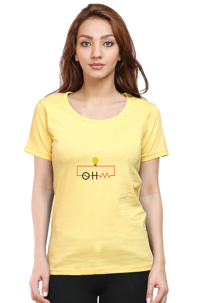 Round Neck Half Sleeve T-Shirt - OHM (Ω)