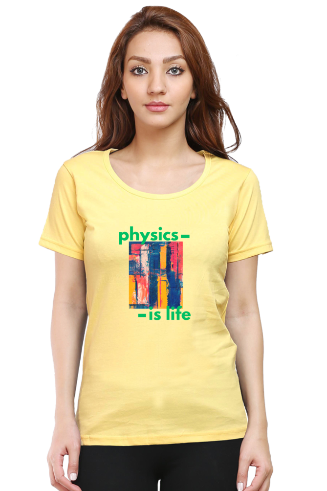 Round Neck Half Sleeve T-Shirt -Physics is Life