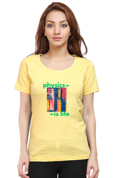 Round Neck Half Sleeve T-Shirt -Physics is Life