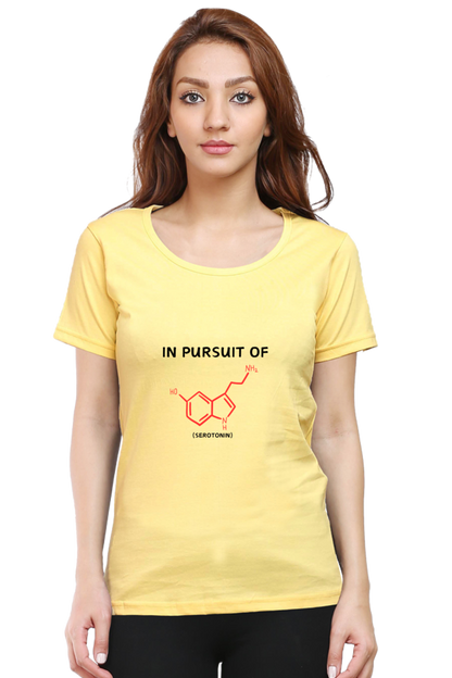 Round Neck Half Sleeve T-Shirt -In Pursuit of Happiness (Serotonin)