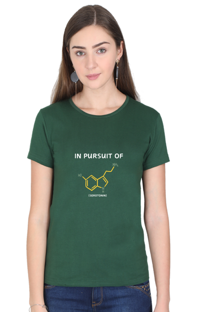 Round Neck Half Sleeve T-Shirt -In Pursuit of Happiness (Serotonin)