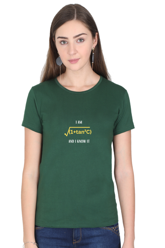 Round Neck Half Sleeve T-Shirt - I am sexy and I know it