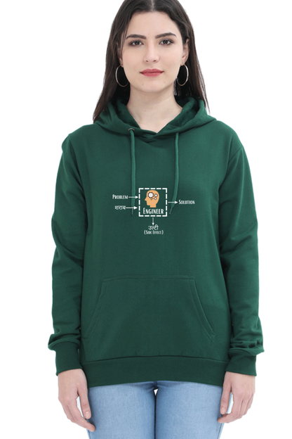 Unisex Hooded SweatShirt - Problem + Engineer = Solution